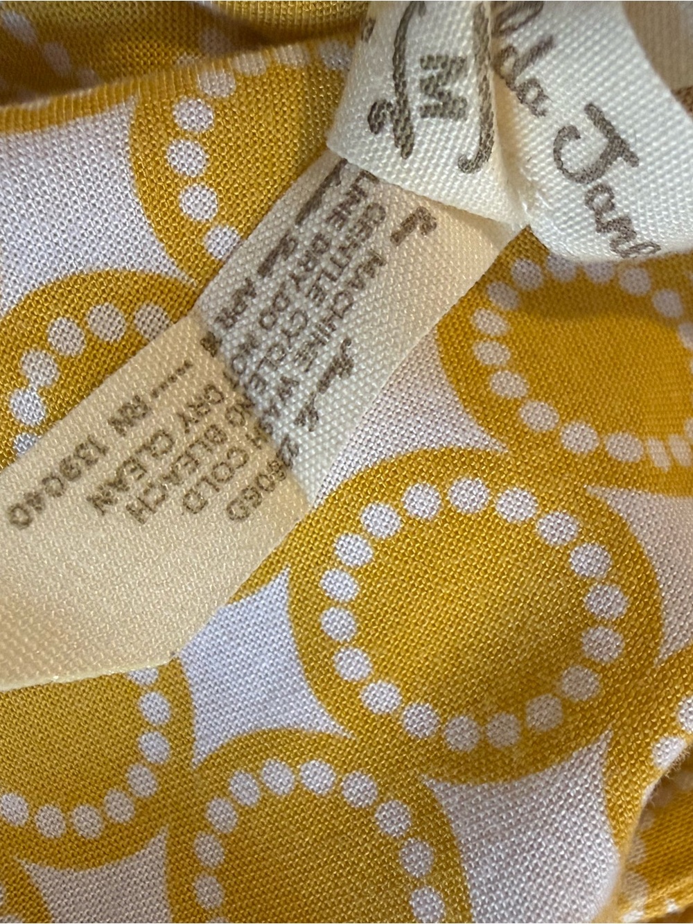 Matilda Jane mustard yellow "Golden Key" mixed-print swing dress. - Picture 8 of 10